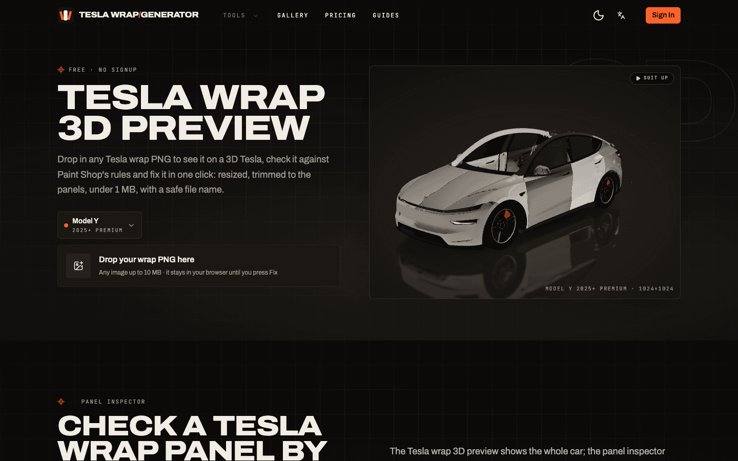Tesla Wrap Generator screenshot 2