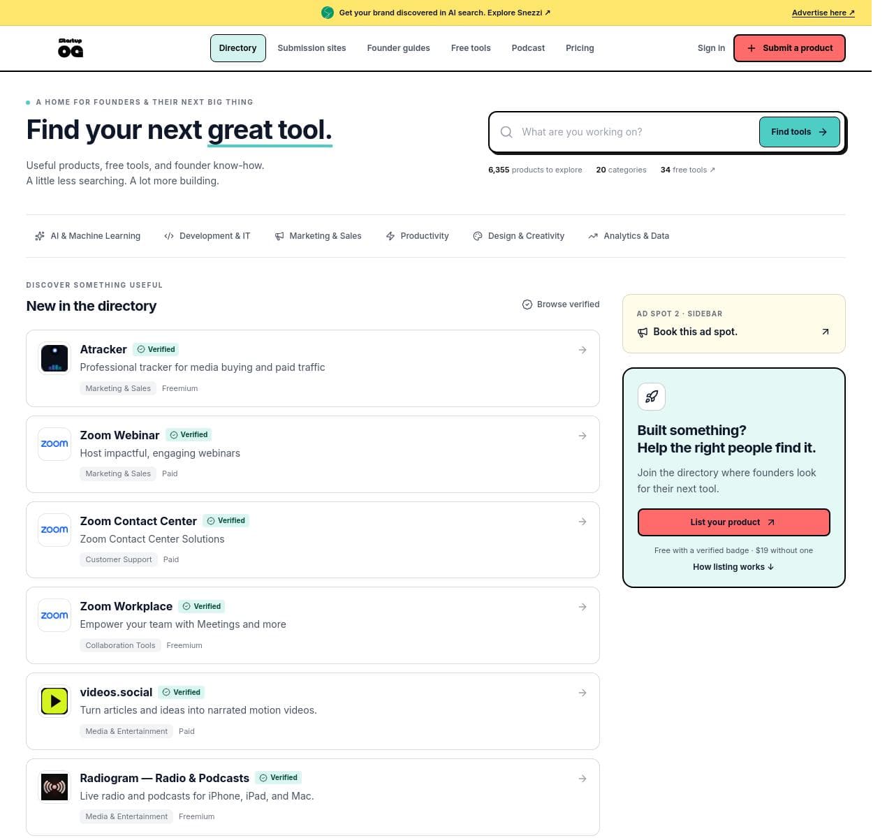 Startup OG in use