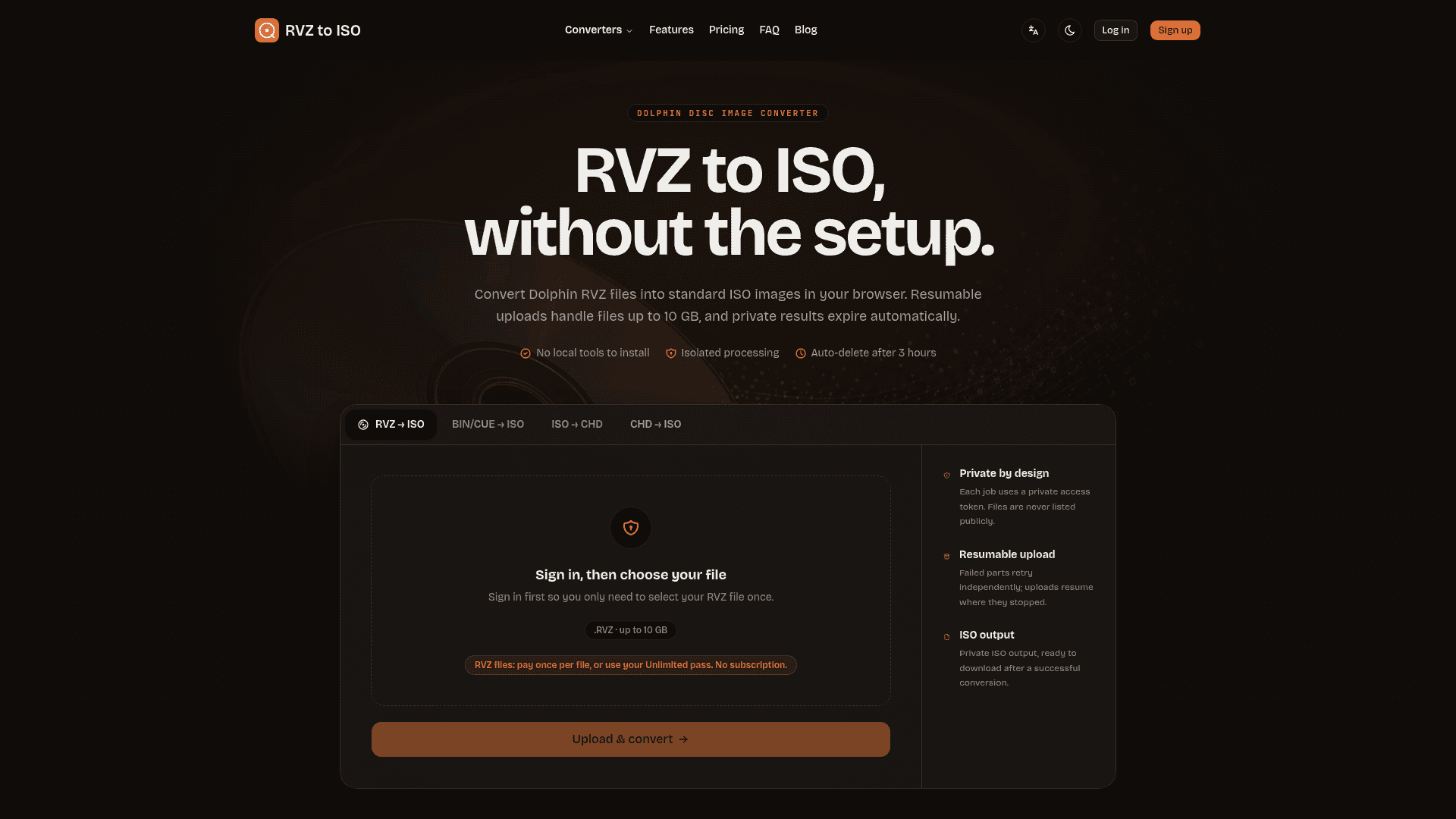 RVZ to ISO screenshot 2