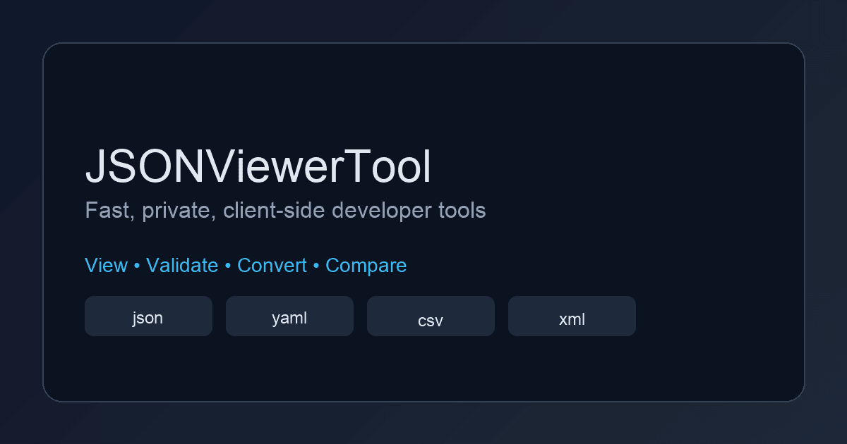 JSONViewerTool in use