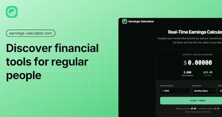Real-Time Earnings Calculator in use