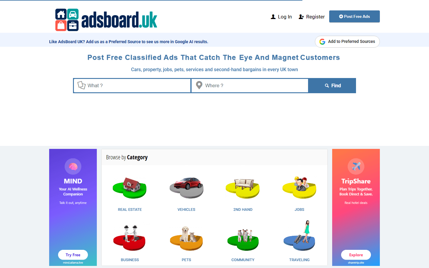 AdsBoard UK in use