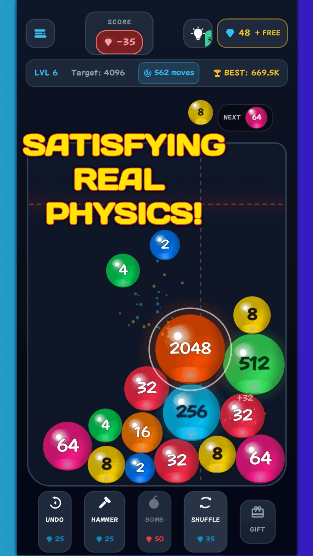 Dropball 2048 screenshot 2